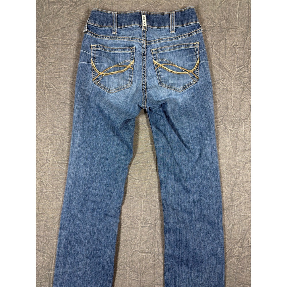 Ariat REAL Denim Women 26L Medium Wash Straight Leg Western Jeans Mid Rise Blue - Picture 5 of 11